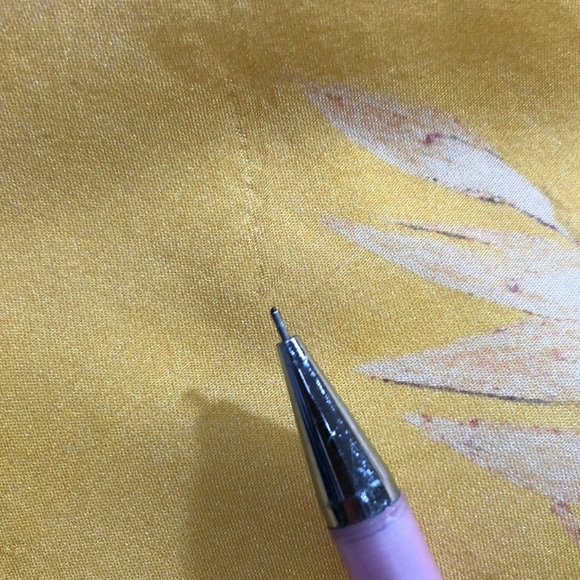 AMUR Vi Dress Size 0 Yellow Silk Floral Print Ruffle - Picture 5 of 10